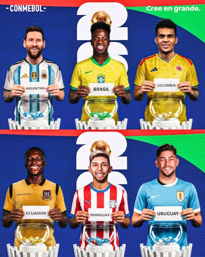 La imagen publicada por la Conmebol en sus redes sociales