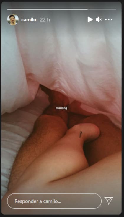 La imagen que compartió Camilo en Instagram que se viralizó en seguida por todos lados