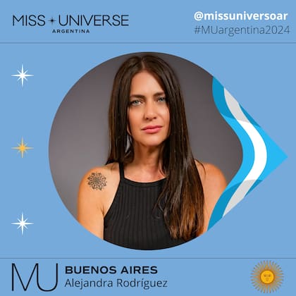La imagen que eligieron los responsables del certamen Miss Universo para confirmar que Alejandra Rodríguez va a representar a la provincia de Buenos Aires en la próxima elección de la candidata argentina a Miss Universo