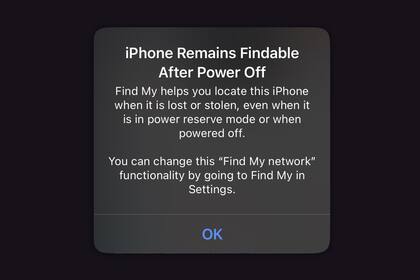 La imagen que muestra la beta de iOS 15 como parte de Find My (Busca mi), la red de dispositivos de Apple que permite ubicar un equipo extraviado