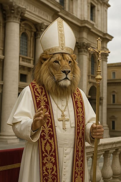 La imagen que publicó Milei en redes sociales, tras la elección de Robert Prevost como nuevo papa