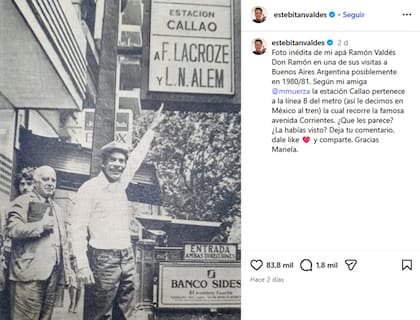 La imagen retro de Don Ramón en la puerta de la estación Callao del Subte B generó mucha emoción en redes