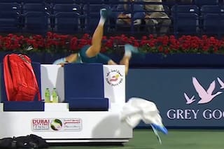 El impactante tropezón que sufrió el número 8 del mundo en el torneo de Dubai
