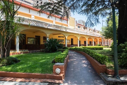 La imponente galería, una postal clásica del Club Belgrano