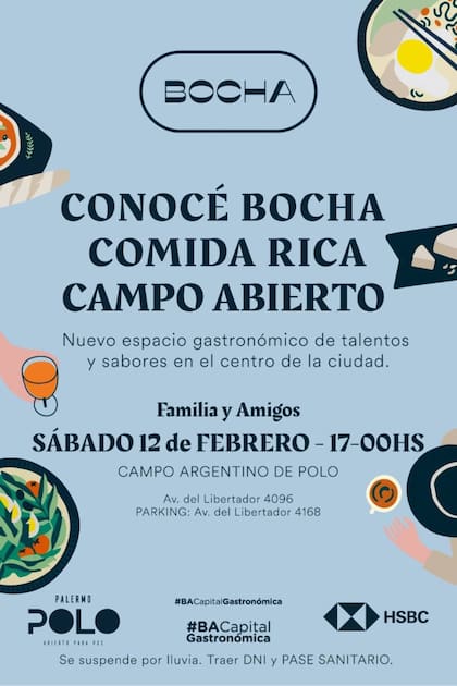 La inauguración de Bocha será el próximo sábado 12 de febrero con shows para toda la familia en el Campo Argentino de Polo