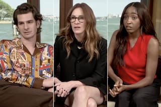 La incómoda reacción de Julia Roberts, Andrew Garfield y Ayo Edebiri durante una entrevista