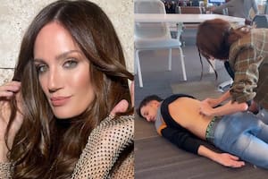 Paula Chaves le “tiró el cuerito” a Rodrigo Noya en un aeropuerto para curarle el empacho