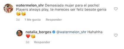 La indirecta de Natalia Borges para Pocho Lavezzi. Crédito: Instagram