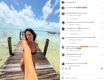 La influencer compartió con sus seguidores postales de su día de playa en Miami (Foto: Instagram @orianasabatini)