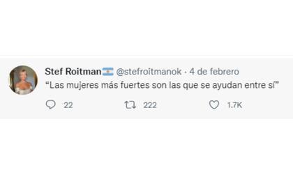 La influencer utilizó su cuenta de Twitter para hablar sobre la empatía y la solidaridad entre mujeres