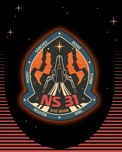 La insignia del vuelo NS-31