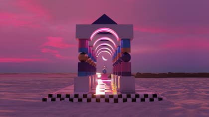 La instalación Hall of Visions de la artista Pilar Zeta, ubicada en la playa del Faena Hotel, tendrá una contraparte digital animada en la plataforma Aorist