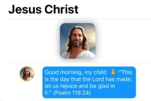 La Inteligencia Artificial creó una página para contactarte, mediante un chat, con Jesús
Foto: Captura de pantalla
