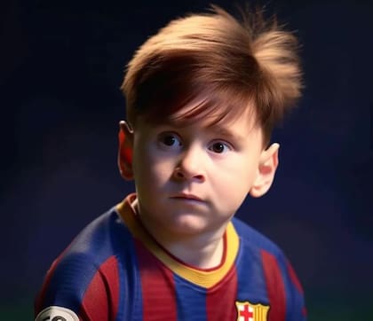 La Inteligencia Artificial recreó la imagen de Lionel Messi en su infancia