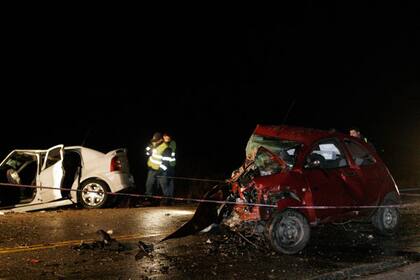 La intendenta viajaba a bordo del auto blanco