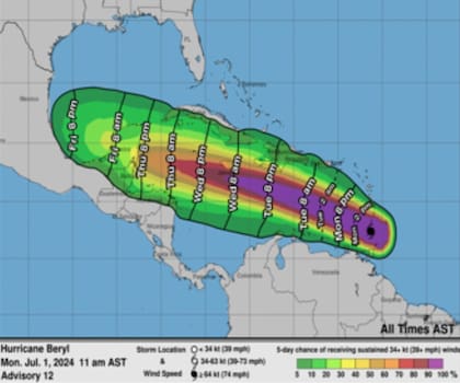 La intensidad del ciclón tropical se irá atenuando con el paso de los días