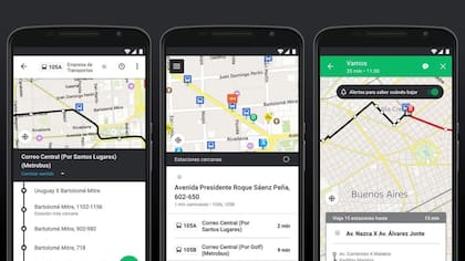 La interfaz de la aplicación Moovit