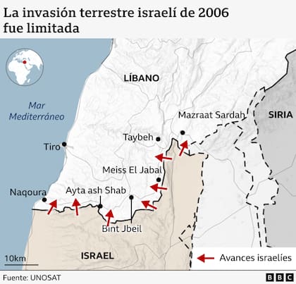 La invasión terrestre israelí de 2006 fue limitada