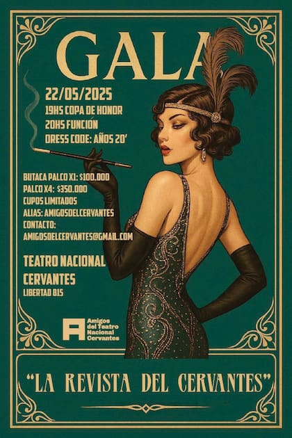 La invitación a la gala solidaria.