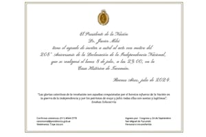 Cómo es la invitación que Milei envió a los gobernadores y expresidentes para el “pacto de julio”