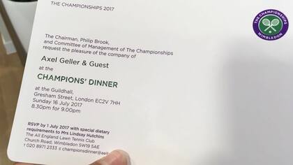 La invitación de Geller a la cena de los campeones