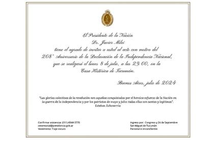 La invitación de Milei al Pacto de Mayo
