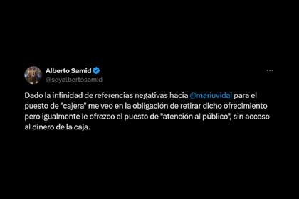 La irónica propuesta laboral de Alberto Samid a María Eugenia Vidal tras el posteo de la diputada en LinkedIn