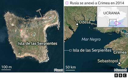 La isla de las Serpientes está a solo 45 km de la costa de Rumania, que forma parte de la OTAN