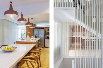 La isla es de Corian ‘Glacier White’ (De Otro Tiempo).