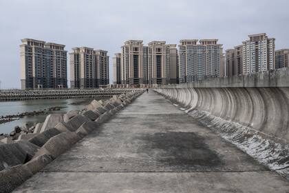 La isla Haihua, un conjunto de islotes artificiales en el mar de la China Meridional