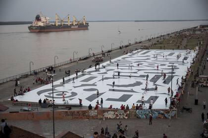 La isntalación de Sequier en Parque España