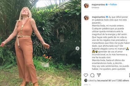 La ista recordó a su madre en las redes sociales con una historia familiar