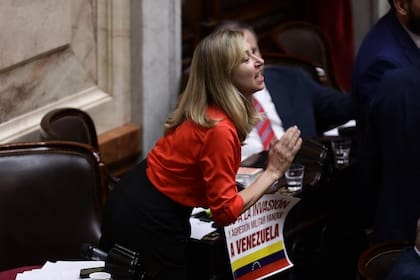 La izquierda se opone al pacto con Estados Unidos; en la foto, Myriam Bregman, presidenta de esa bancada