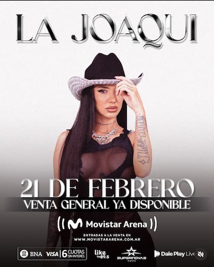 La Joaqui en el Movistar Arena