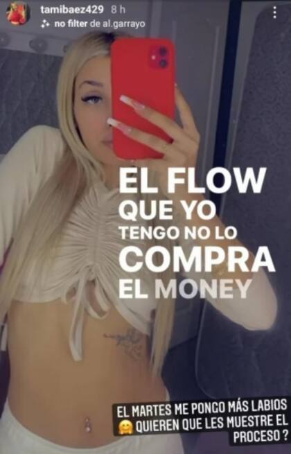 La joven anunció su nuevo retoque. Fuente: Instagram