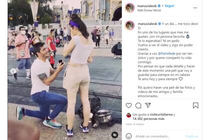 La joven compartió con sus seguidores el feliz momento