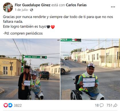 La joven dedicó su triunfo a su papá