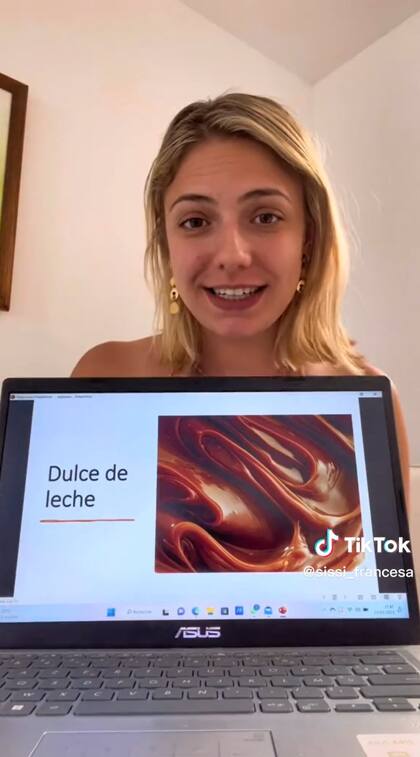 La joven destacó su gusto por el dulce de leche