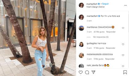 La joven estuvo de vacaciones en Miami junto a su hermano y amigos. Fuente: Instagram