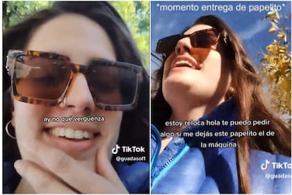 La joven grabó el momento en el que salió de su casa, se acercó a la obra en construcción y dejo la nota para que se la entreguen a "su enamorado" (Foto: Captura / TikTok @guadasol1)