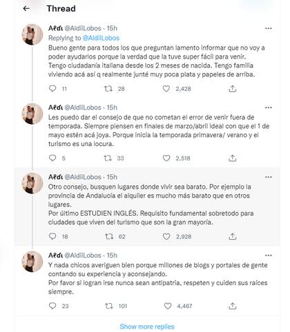 La joven hizo un hilo para explicar los atajos que tendrían que tomar quienes estén interesados en viajar a ese país