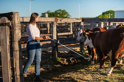 La joven ingeniera agrónoma garantiza que los ejemplares cumplan con los estándares de la raza