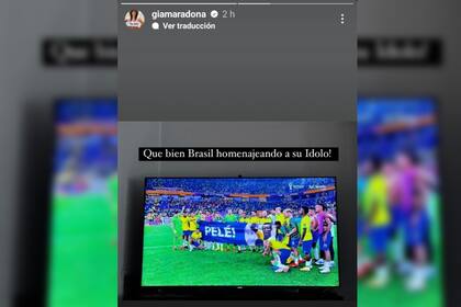 La joven mandó un mensaje inderecto (Captura Instagram @giamaradona)