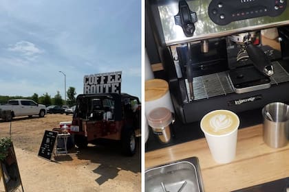 La joven prepara café de especialidad en su emprendimiento