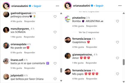 La joven recibió muchos comentarios positivos sobre su look (Foto: Captura Instagram @orianasabatini)