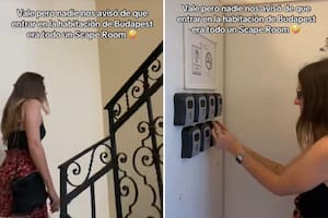 La joven tuvo que buscar las llaves de la habitación en varios dispositivos (Foto: Captura TikTok @vmayjane)