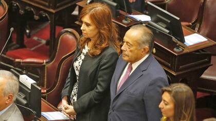 Cristina junto a Adolfo Rodríguez Saá