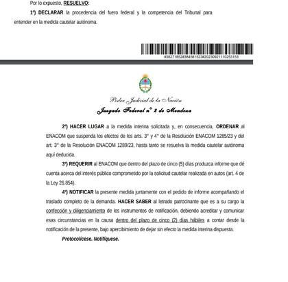 La Justicia dio a lugar al pedido