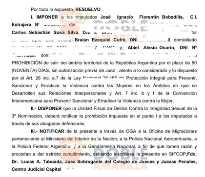 La Justicia le prohibió salir del país a los cuatro jugadores de Vélez investigados por abuso sexual