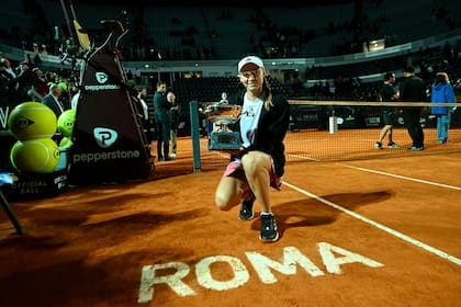 La kazaja Elena Rybakina, vigente campeona del Abierto de Italia, en Roma